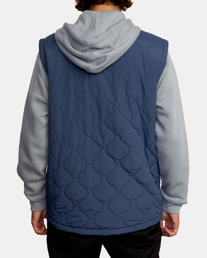 Grant Hooded Puffer Jacket - Moody Blue