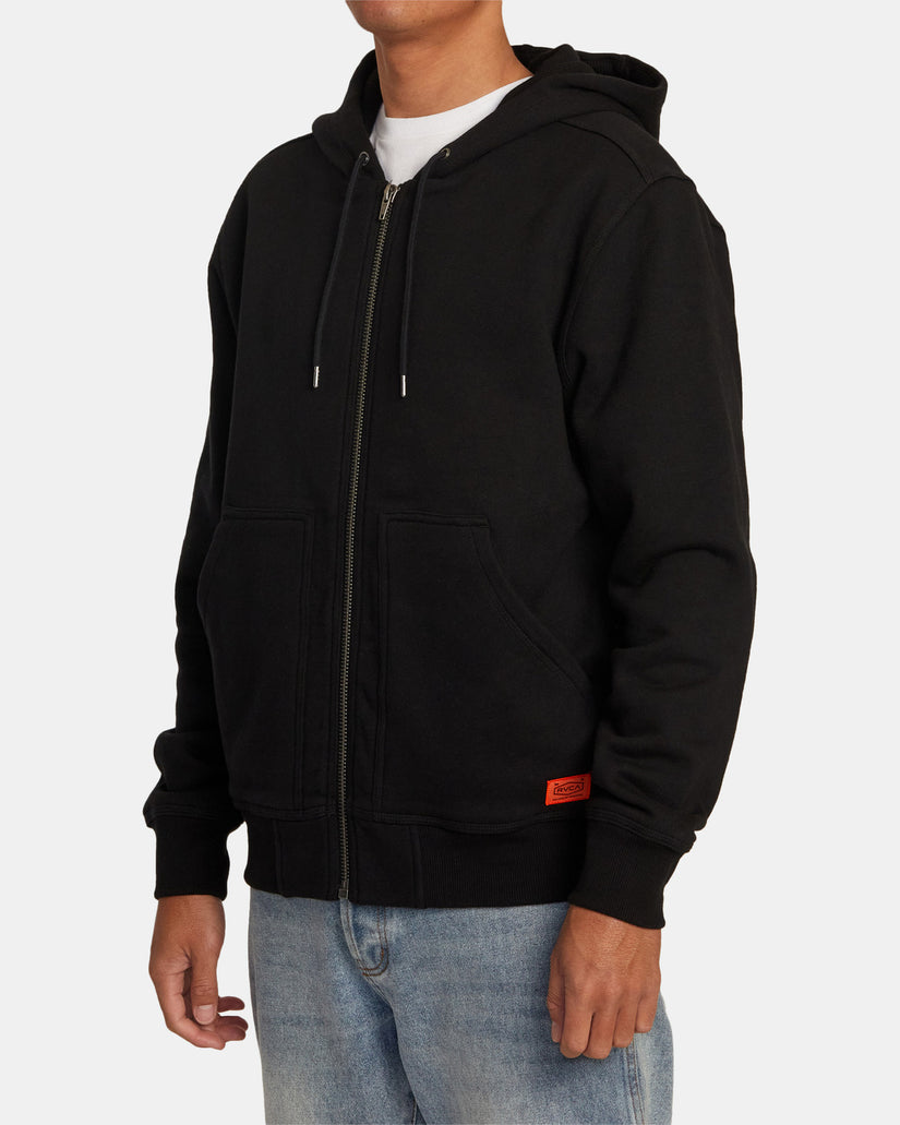 Chainmail Zip-Up Hooded Sweatshirt - Black – RVCA US