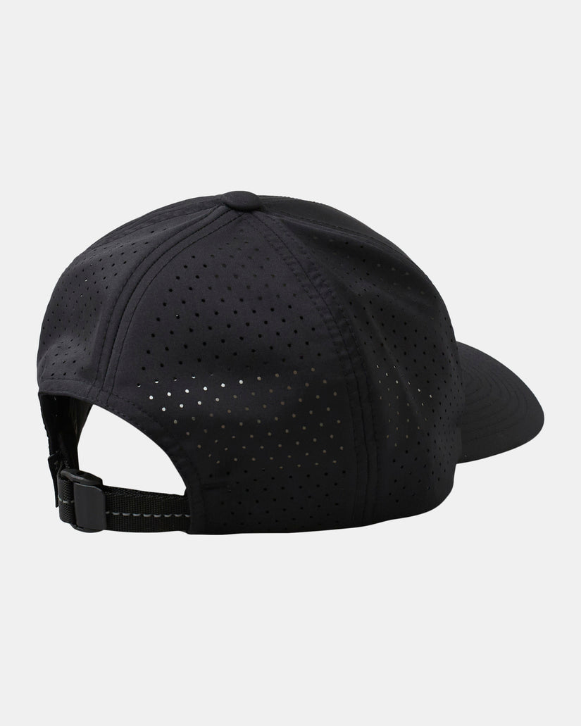 Vent Perforated Clipback Hat II - Black