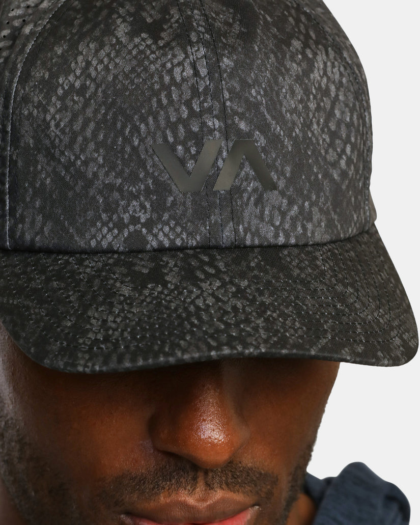 Vent Perforated Clipback Hat II - Black Snake
