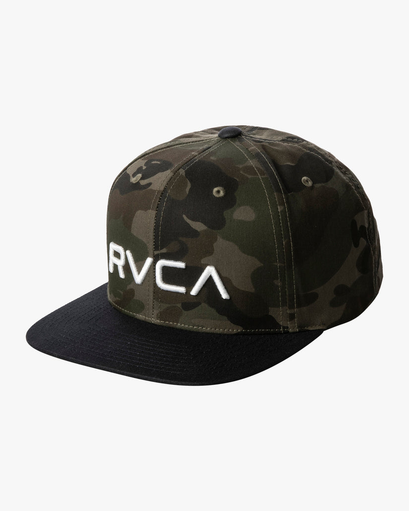 RVCA Twill Snapback II Hat - Camo/Navy