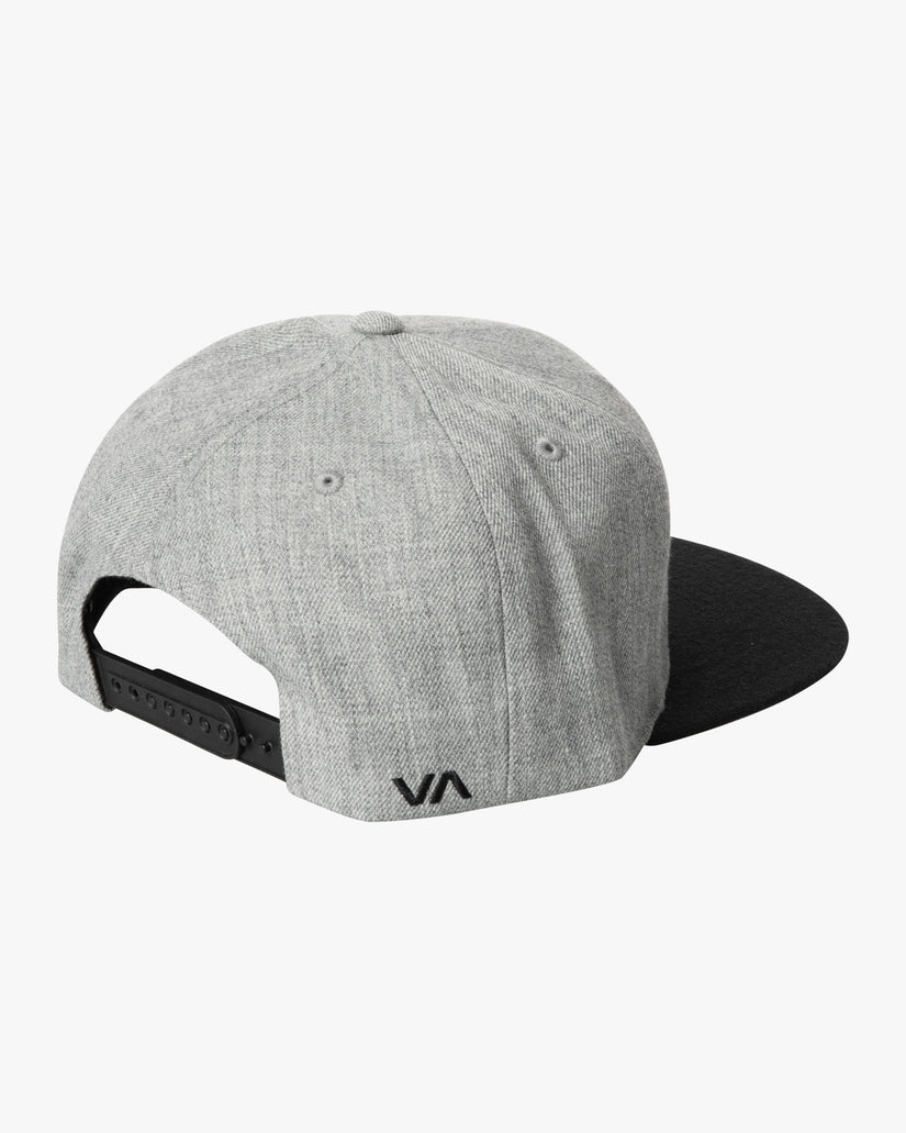 RVCA Twill Snapback II Hat - Heather Grey/Black