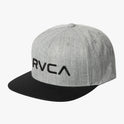 RVCA Twill Snapback II Hat - Heather Grey/Black