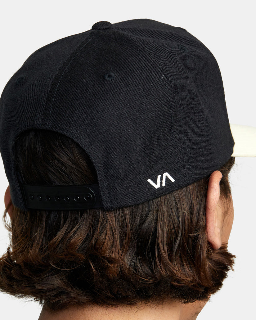 RVCA Twill Snapback II Hat - Black/White