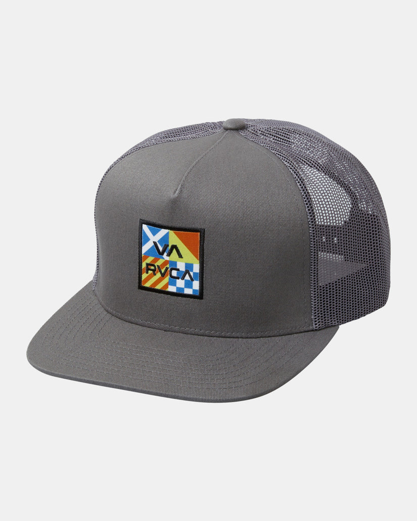 VA All The Way Print Trucker Hat - Charcoal