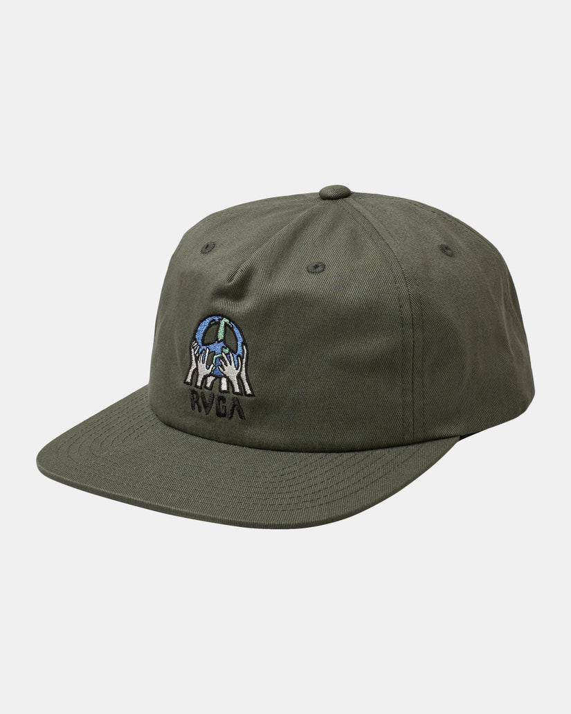 Earth Corp Snapback Hat - Olive