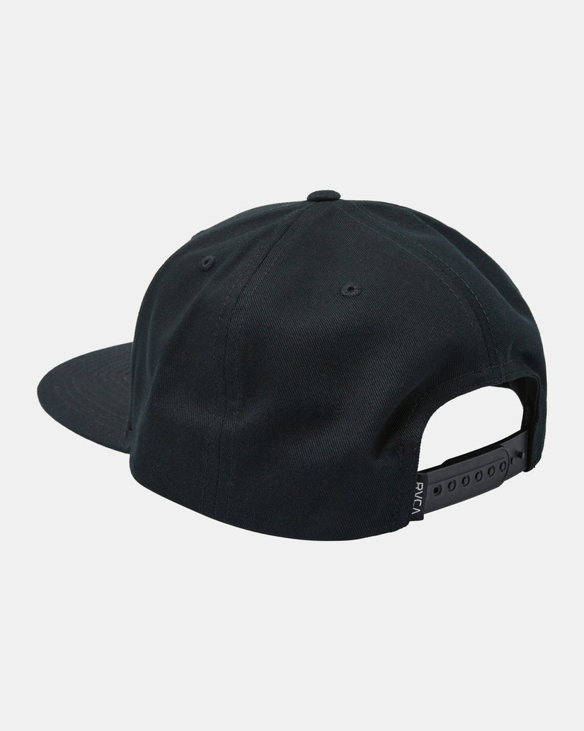 Big RVCA Stitched Snapback Hat - Black