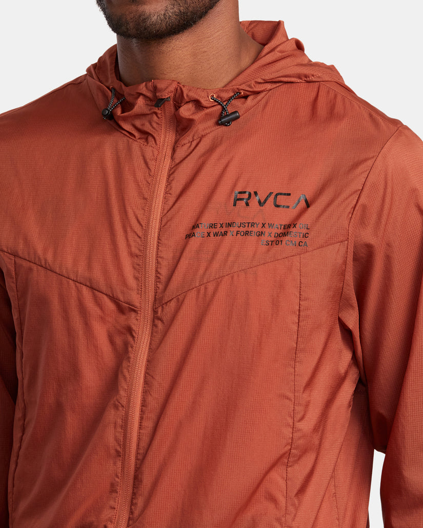 RVCA Runner Lightweight Training Jacket - Terracotta