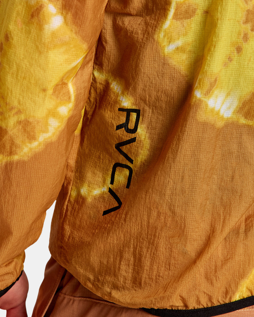 RVCA Runner Lightweight Training Jacket - Gold Tie Dye