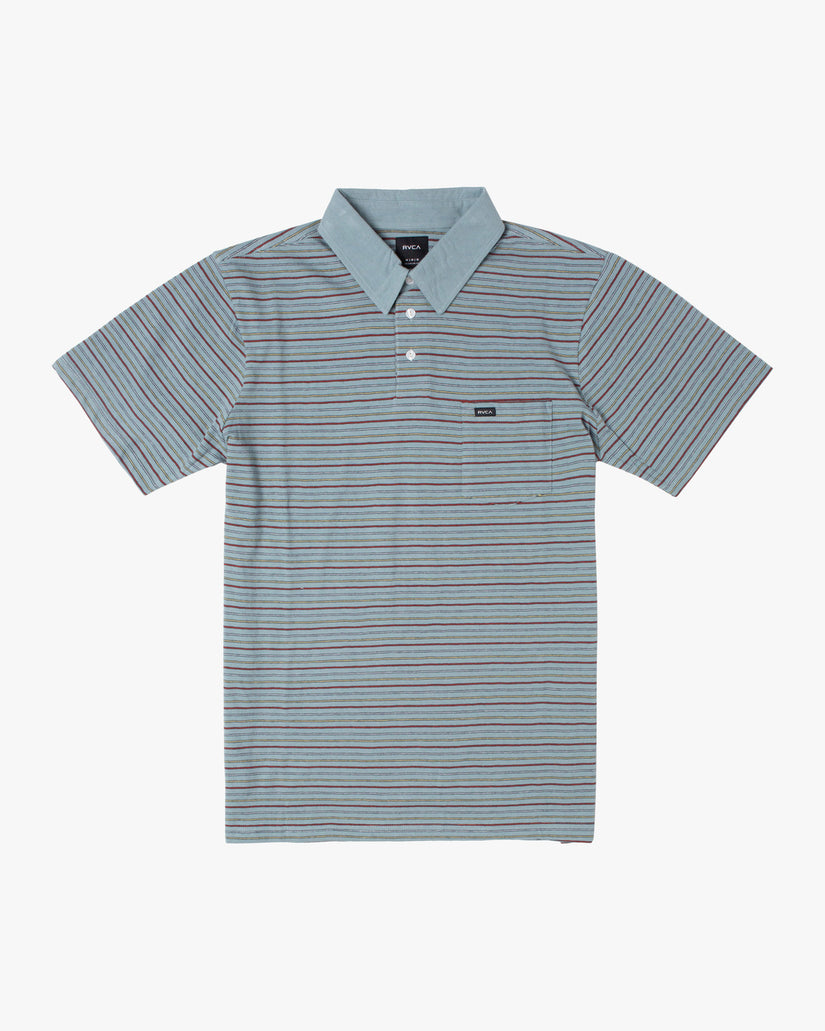 Cassady Stripe Polo Shirt - Scrub