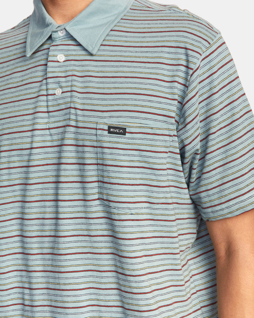 Cassady Stripe Polo Shirt - Scrub