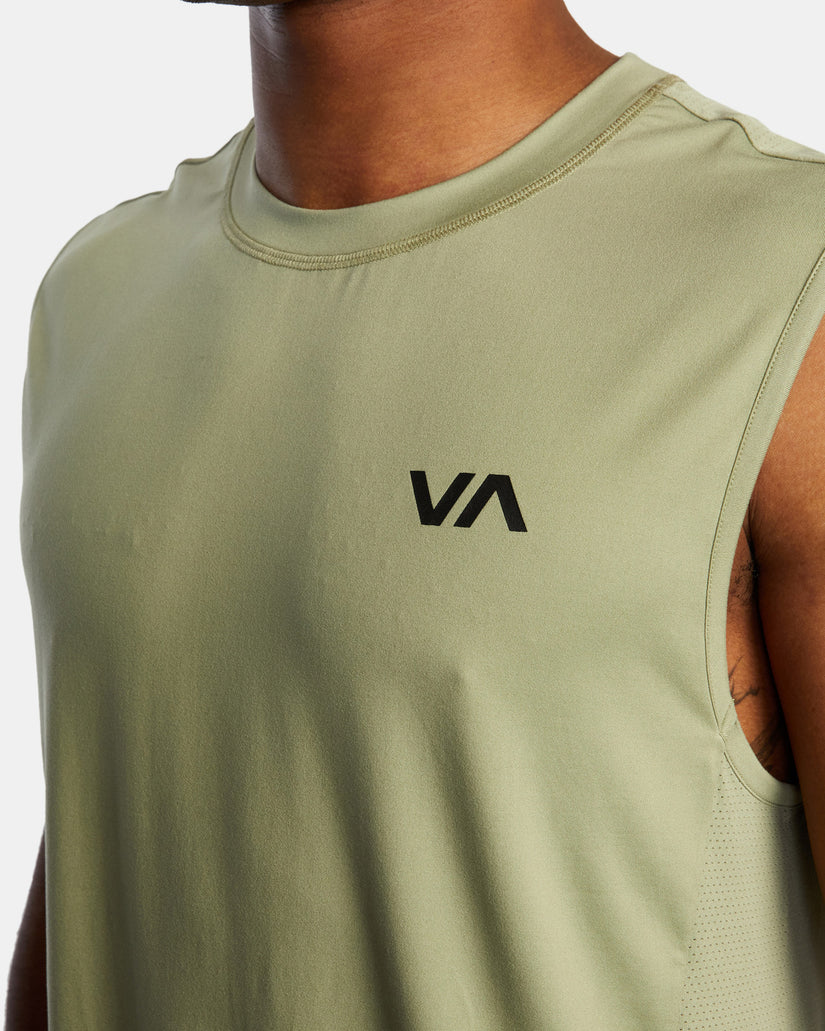 Sport Vent Muscle Tank Top - Grey Army