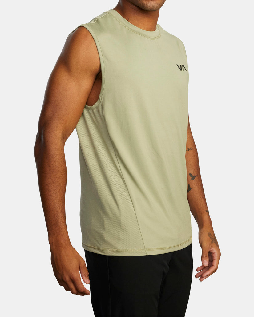 Sport Vent Muscle Tank Top - Grey Army