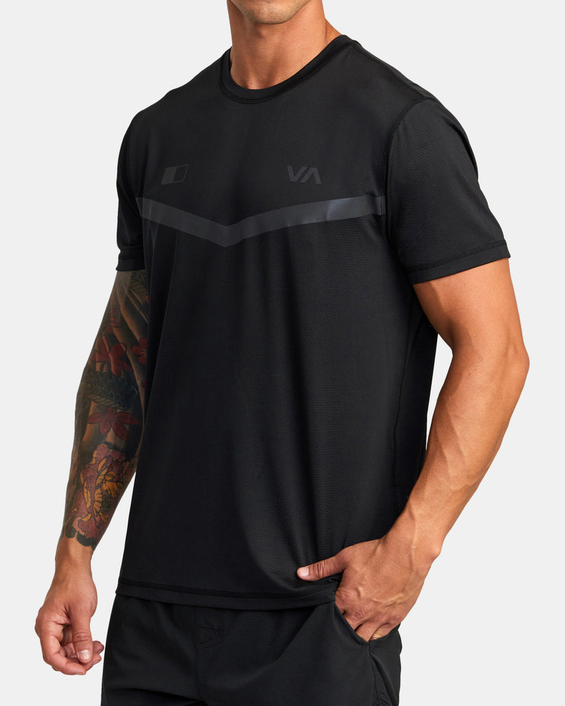 RVCA Runner Technical Short Sleeve Top - Black