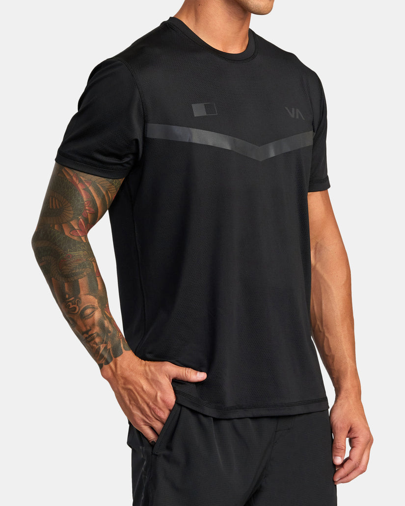 RVCA Runner Technical Short Sleeve Top - Black
