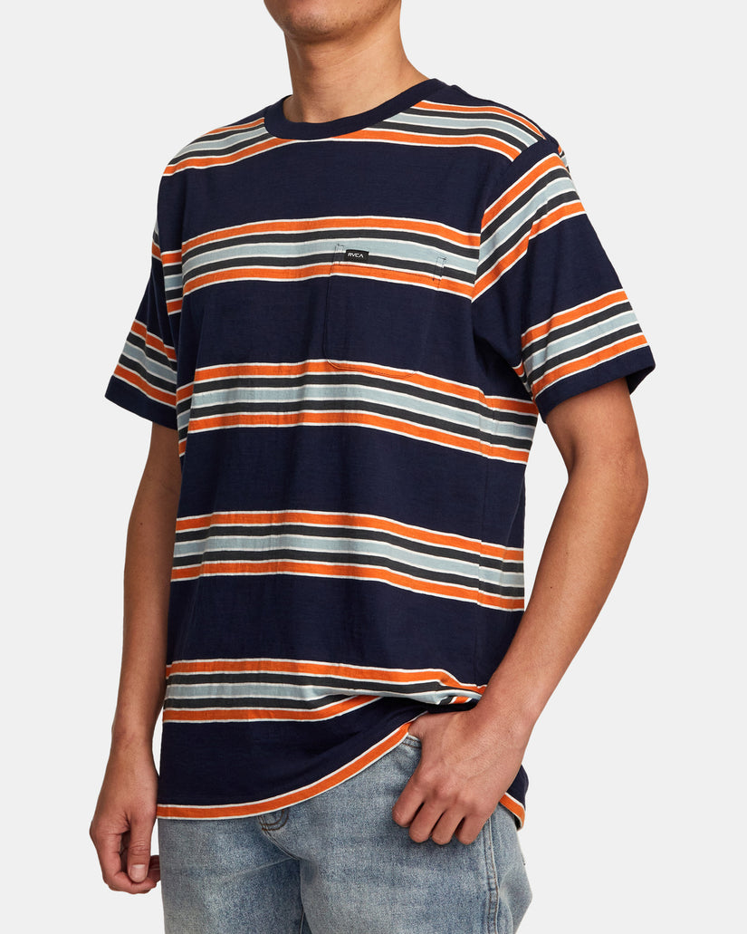Somedays Stripe T-Shirt - Navy Marine