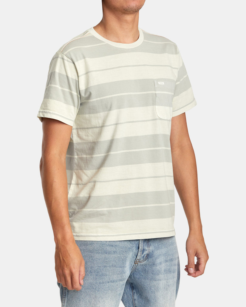 PTC Stripe T-Shirt - Silver Bleach