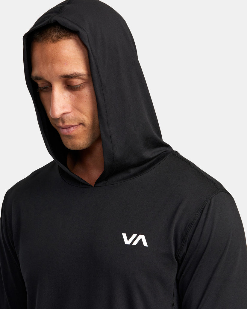 Sport Vent Technical Hooded Top - Black