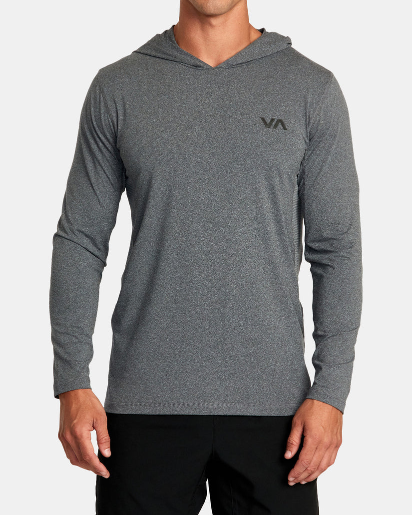 Sport Vent Technical Hooded Top - Charcoal Heather