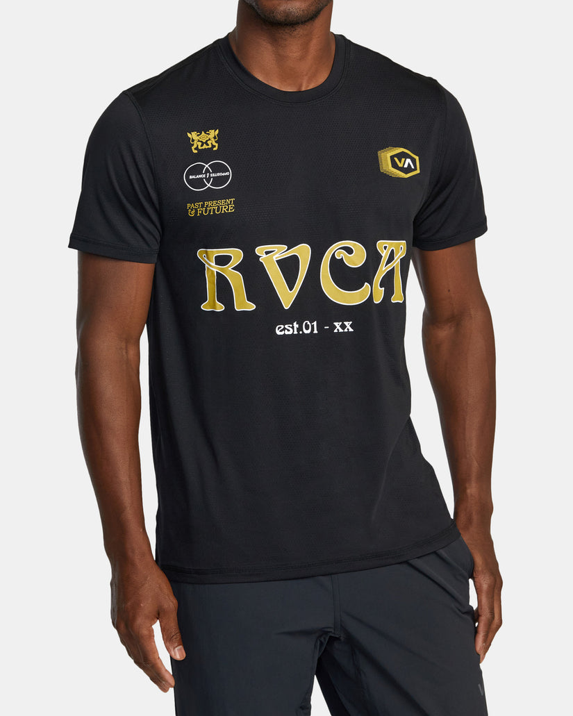 RVCA Kit Perf Short Sleeve Training Top - Black