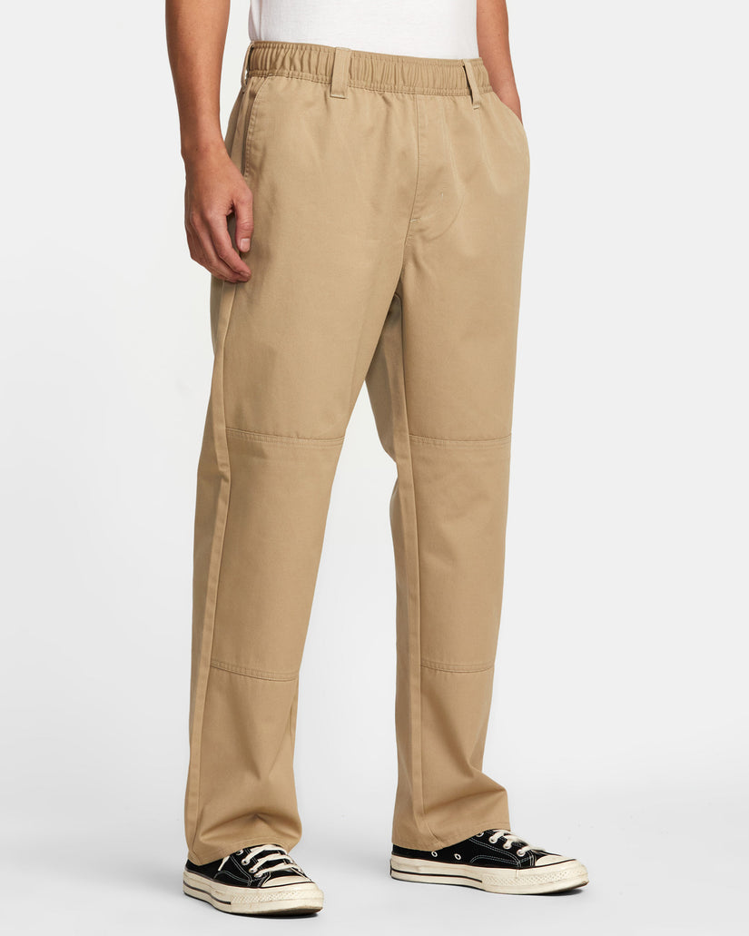 Recession Collection Americana Elastic Waist Pants - Khaki