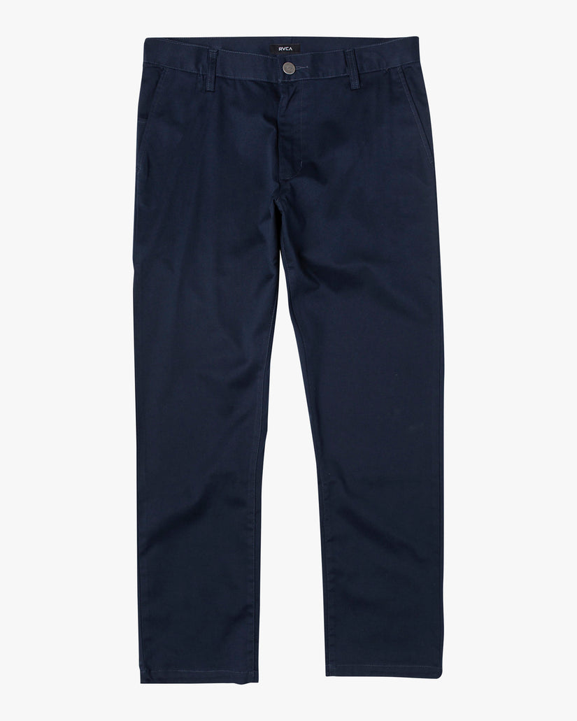The Weekend Stretch Straight Fit Pants - Navy Marine