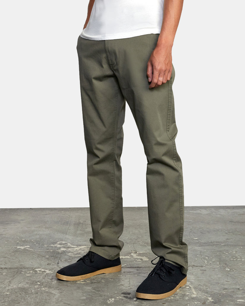 The Weekend Stretch Straight Fit Pants - Olive