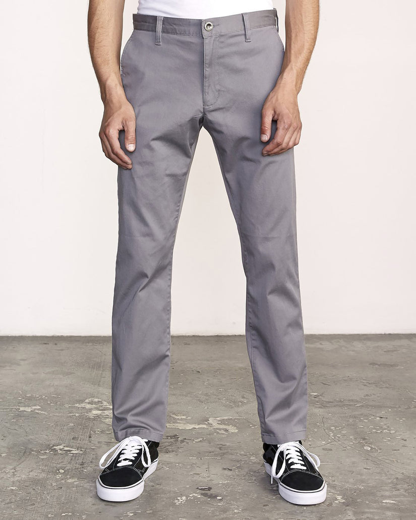 The Weekend Stretch Straight Fit Pants - Smoke