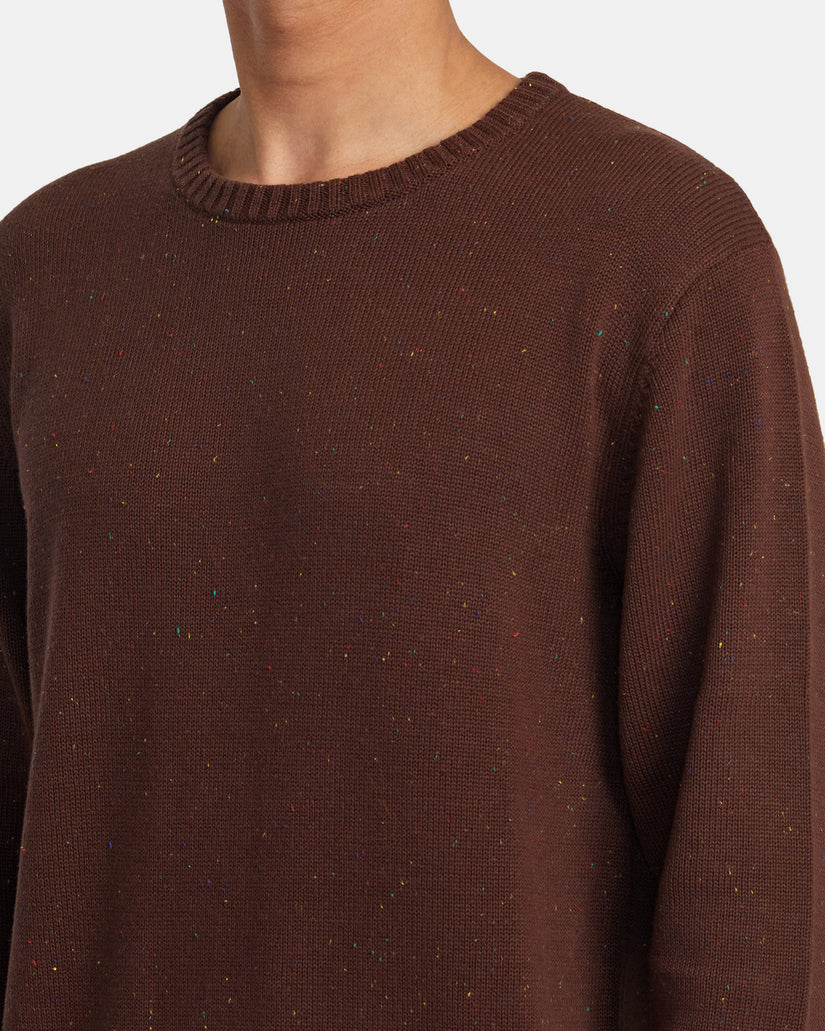 RVCA Neps Crewneck Sweater - Red Earth