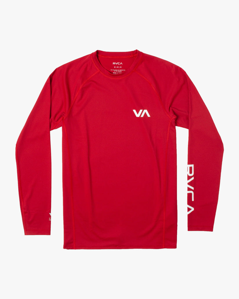 RVCA Long Sleeve Rashguard - Red