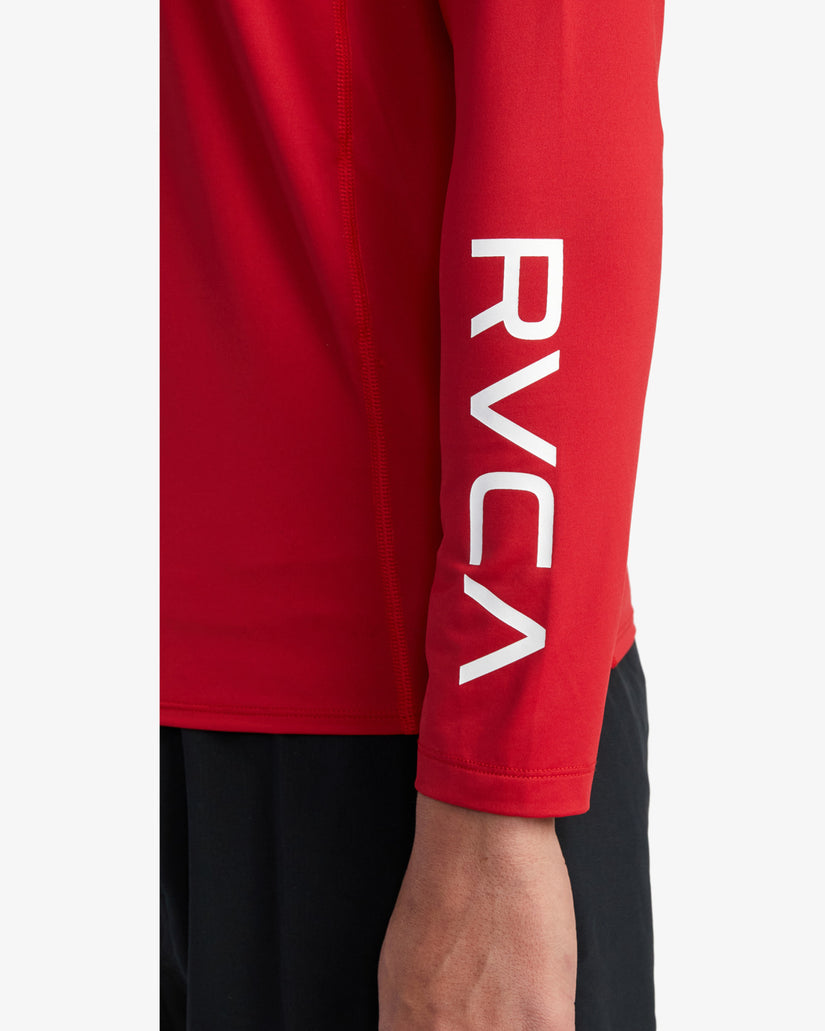 RVCA Long Sleeve Rashguard - Red