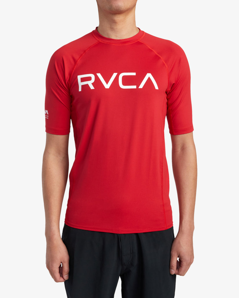 RVCA Short Sleeve Rashguard - Red