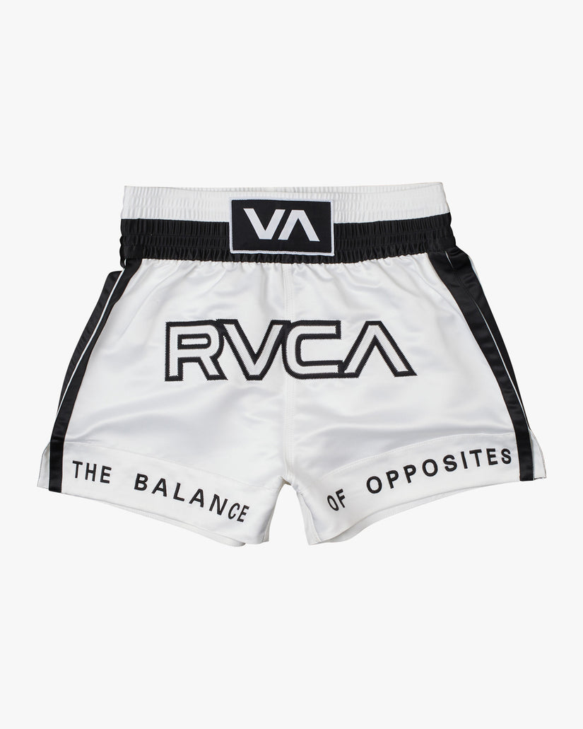 RVCA Muay Thai Boxing Shorts 15" - White