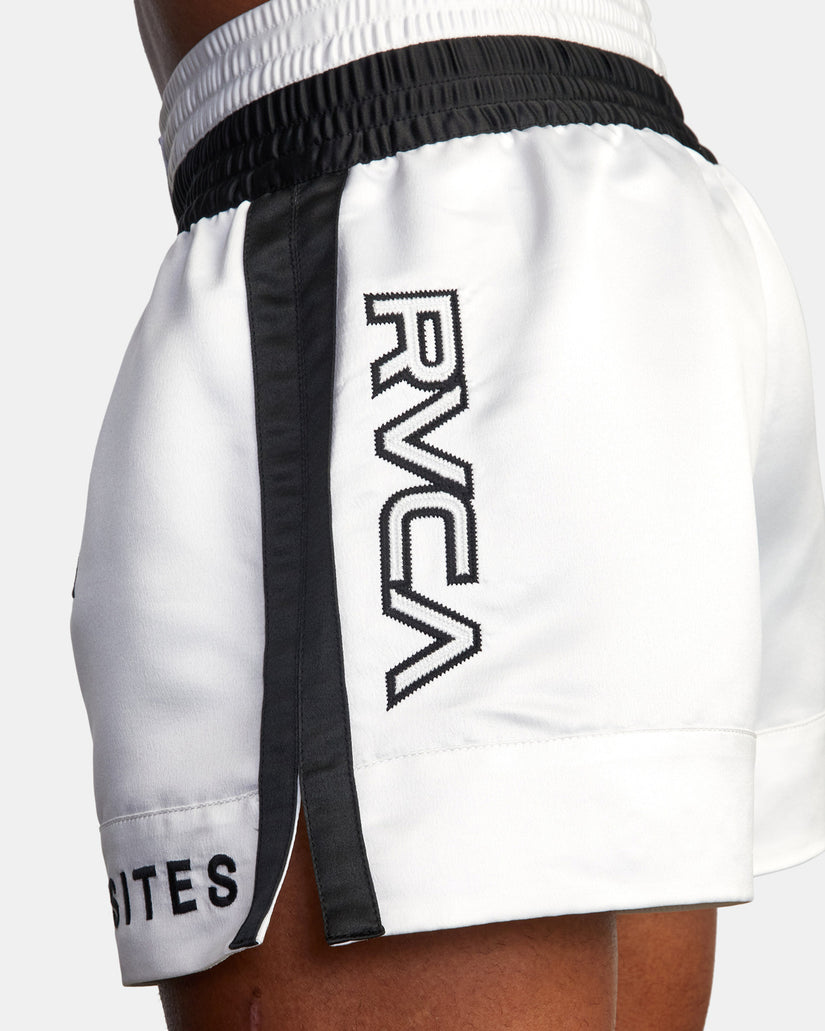 RVCA Muay Thai Boxing Shorts 15" - White
