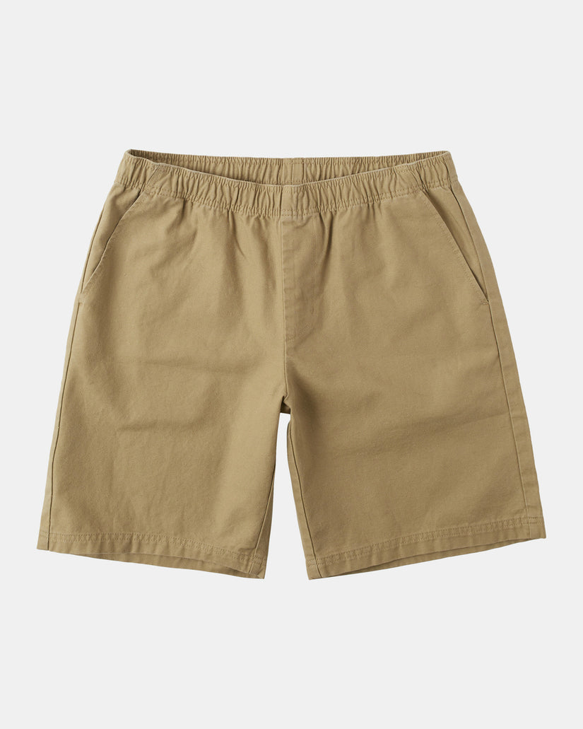 Hi-Grade Elastic Waist 20 Shorts - Khaki