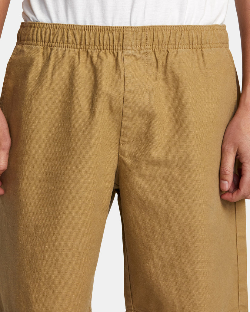 Hi-Grade Elastic Waist 20" Shorts - Khaki