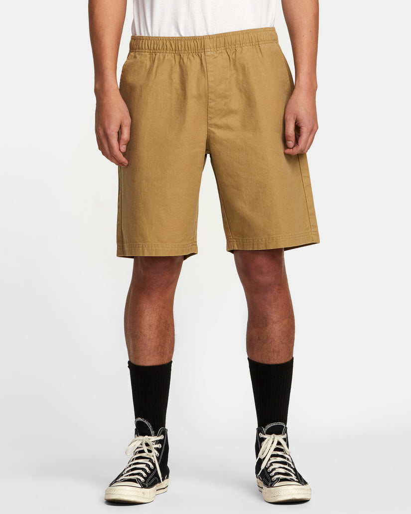 Hi-Grade Elastic Waist 20" Shorts - Khaki