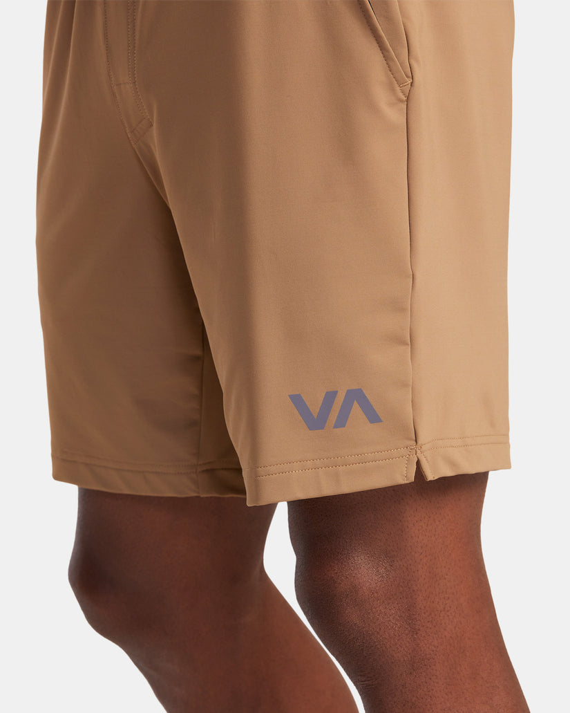 VA Sport Trainer Elastic Waist Shorts - Earth Clay