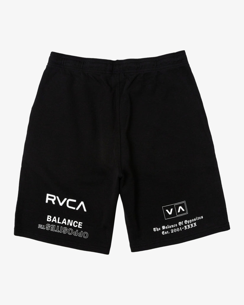 VA Sport 19" Sports Sweat Shorts - Black/White
