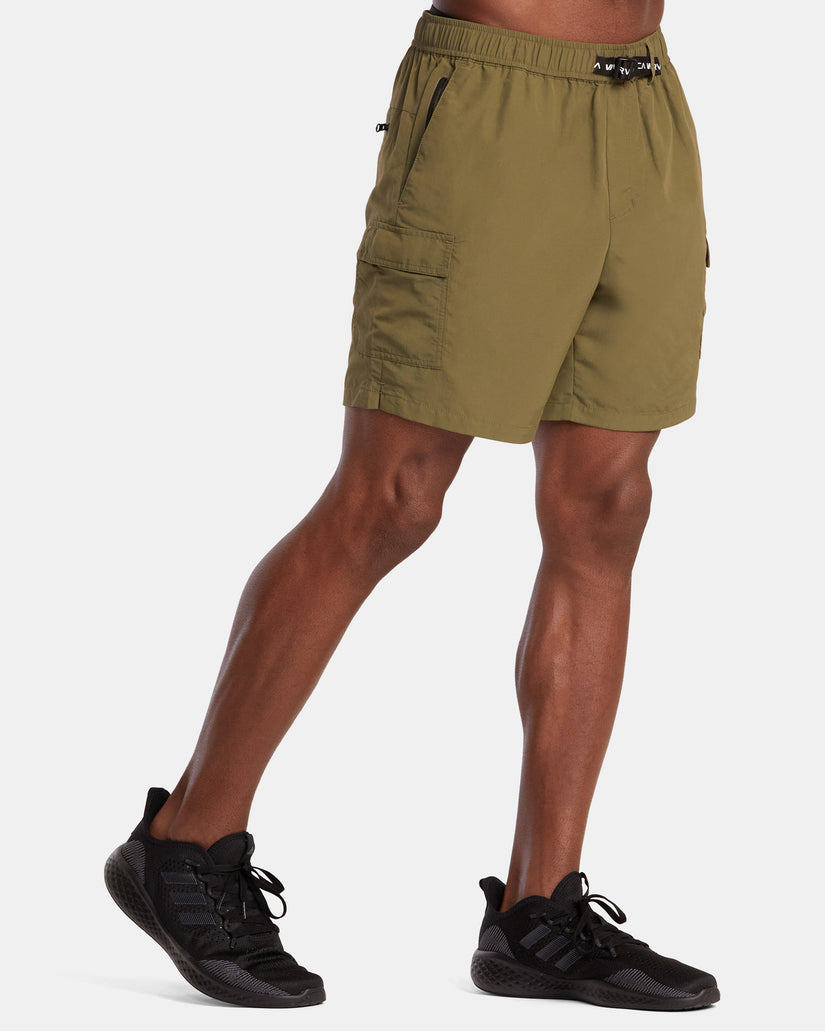 Outsider Packable Cargo Shorts Utility Shorts - Olive