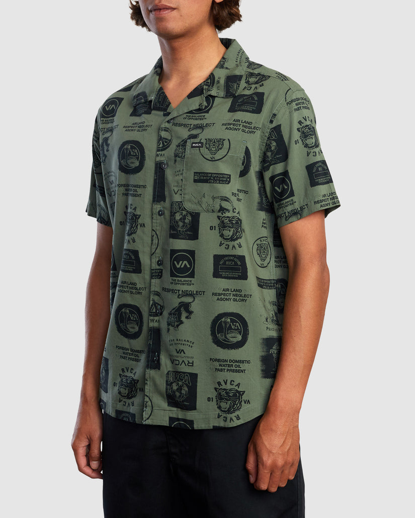 Recon Collage Short Sleeve Shirt - Cactus