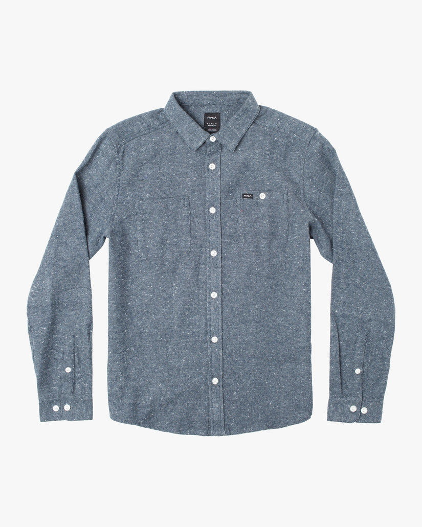 Harvest Neps Flannel Shirt - Moody Blue