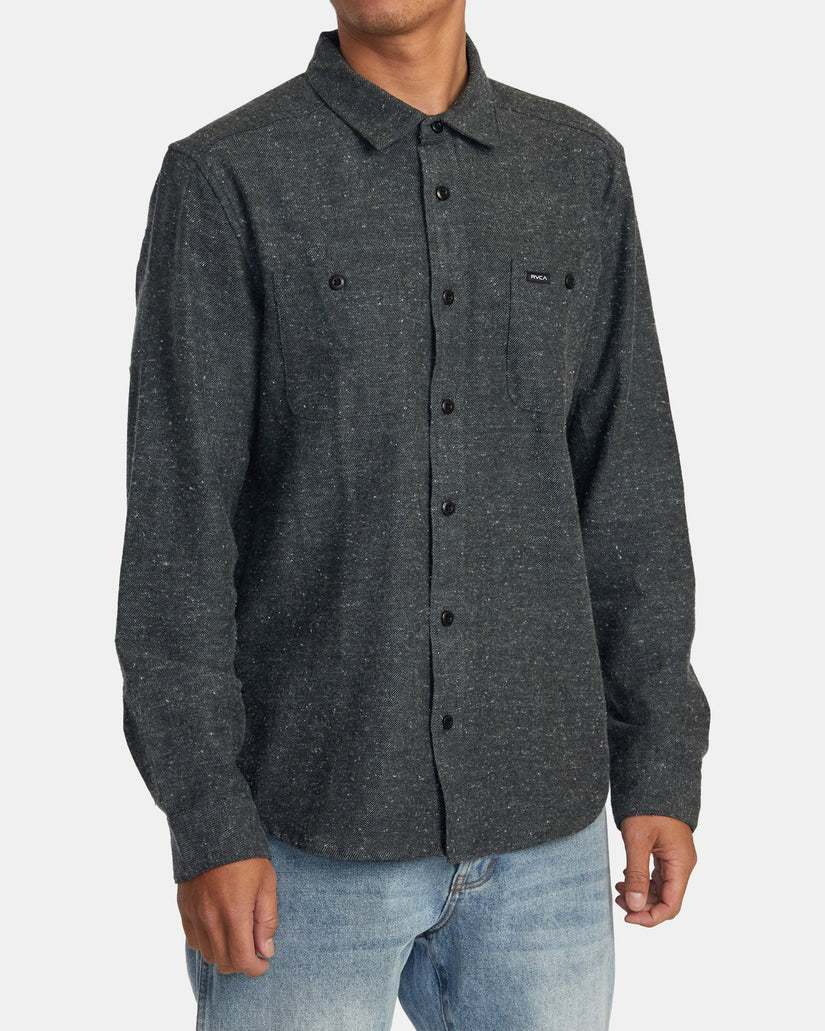Harvest Neps Flannel Shirt - Black