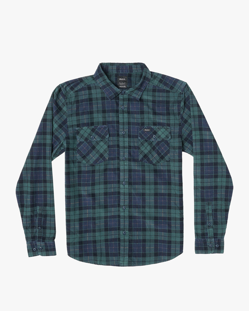 Blues Walk Cord Long Sleeve Shirt - Hunter Green
