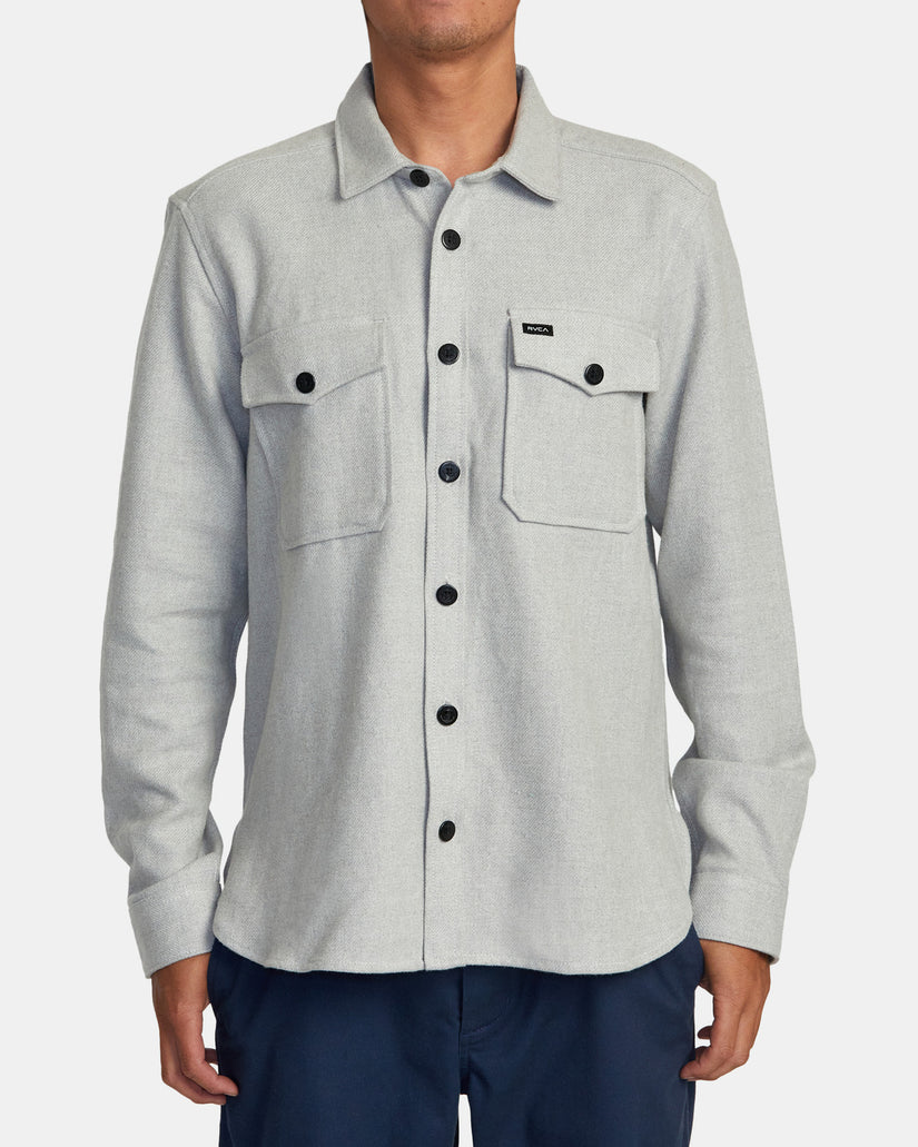 VA Cpo Flannel Shirt - Grey Marle