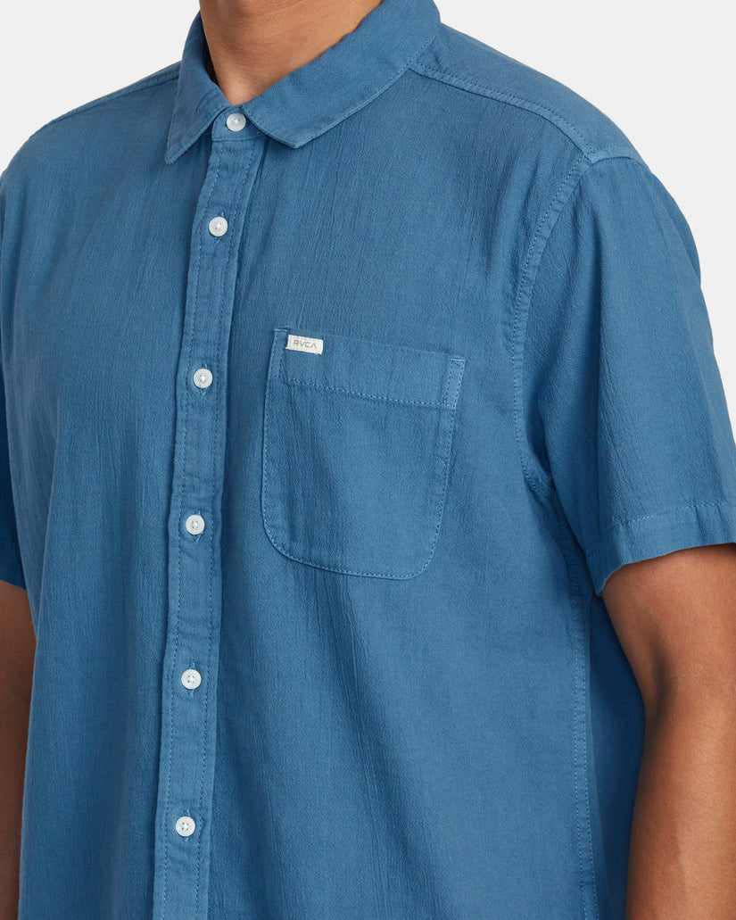PTC Woven Short Sleeve Shirt - Cool Blue