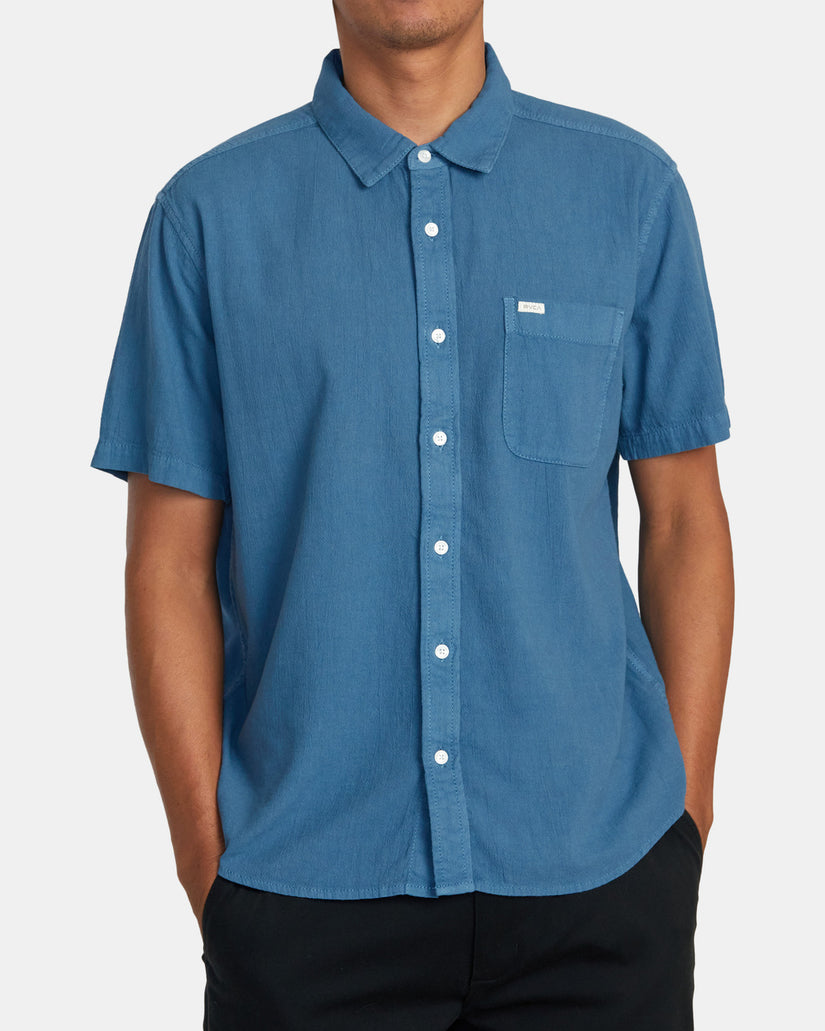 PTC Woven Short Sleeve Shirt - Cool Blue