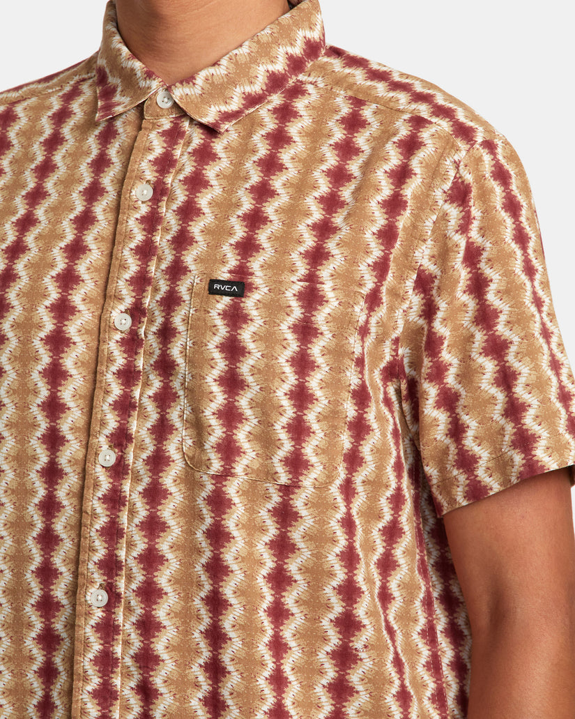 Shima Gauze Short Sleeve Shirt - Cinnabar