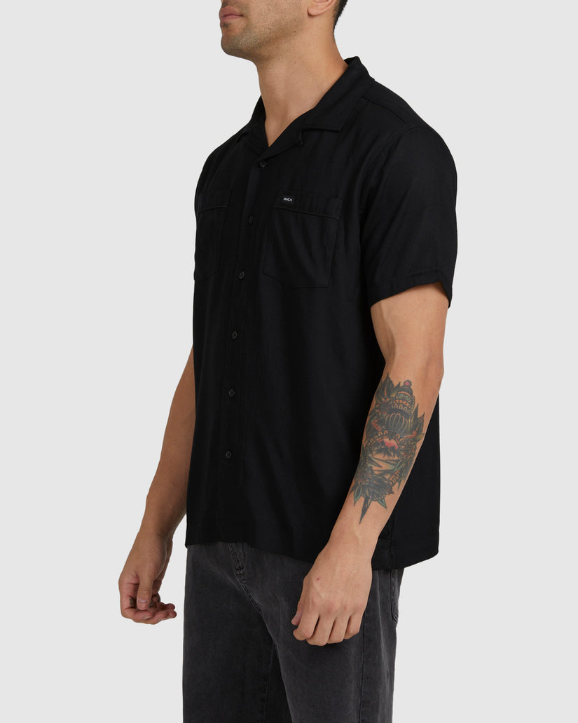 Neon Dragon Club Short Sleeve Shirt - Black