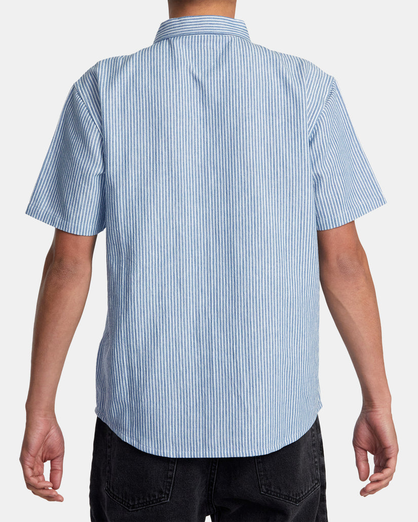 Dayshift Stripe II Short Sleeve Woven Shirt - Chambray